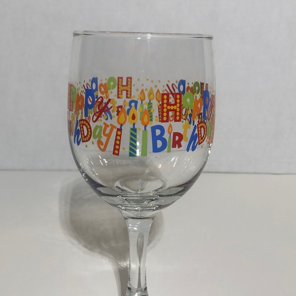 NWOT - Happy Birthday Wine Glass - Picture 3 of 5